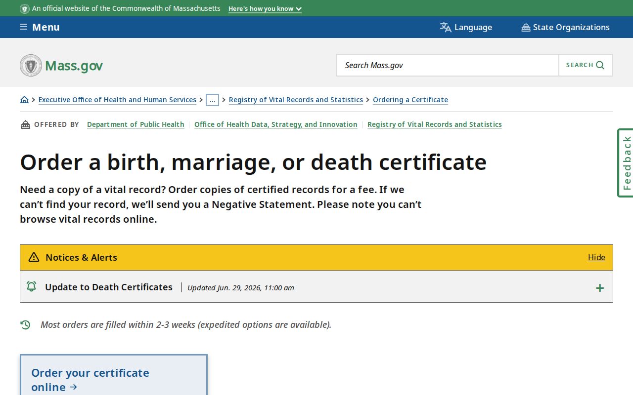 Bristol County resident lookup with Massachusetts vital-record order guidance