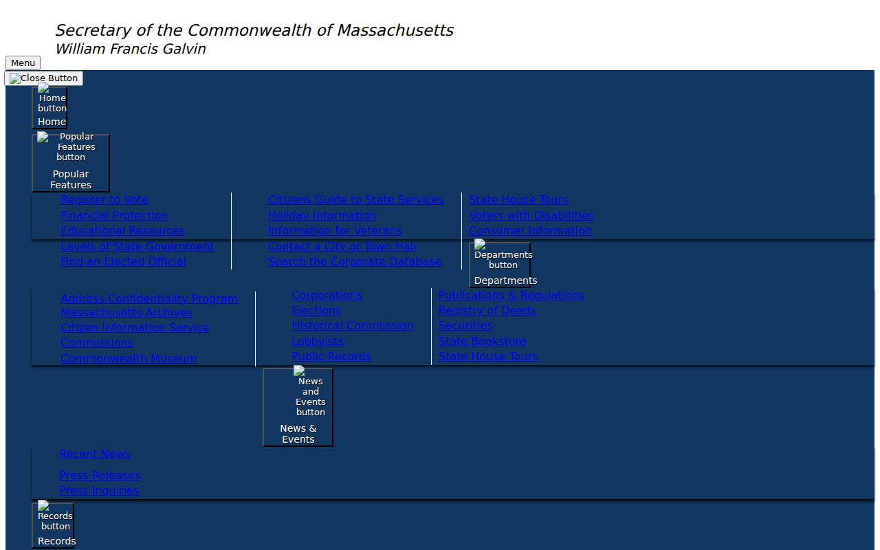 Bristol County resident lookup using the Massachusetts Voter Registration Search
