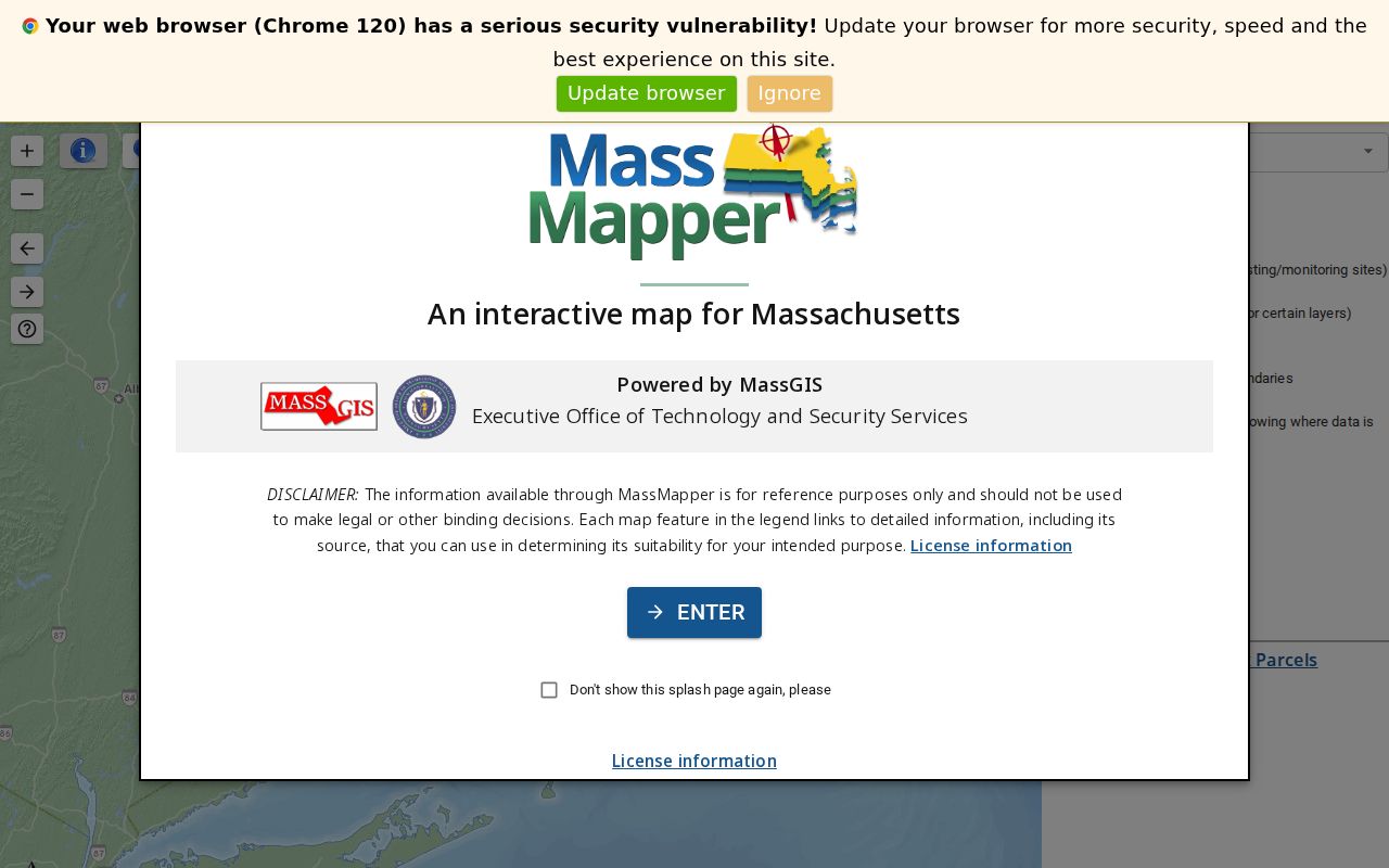 Bristol County neighbors MassMapper parcel and layer search